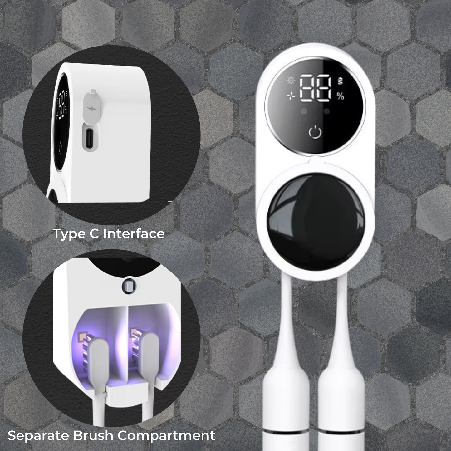SanitiBrush Pro – UV Toothbrush Sanitizer & Holder | Portable Sterilizer