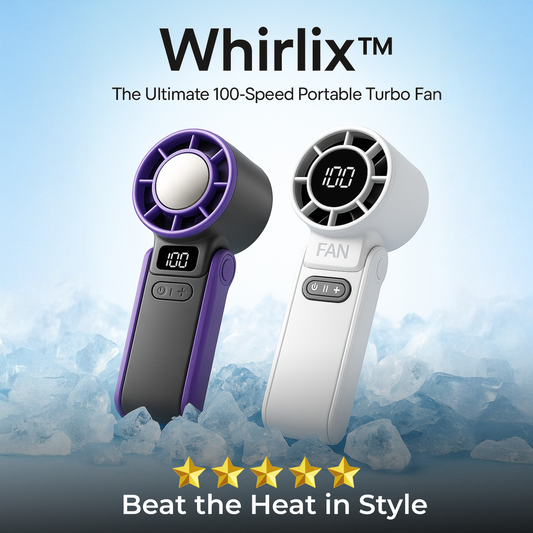 Whirlix™ - The Ultimate 100-Speed Portable Turbo Fan