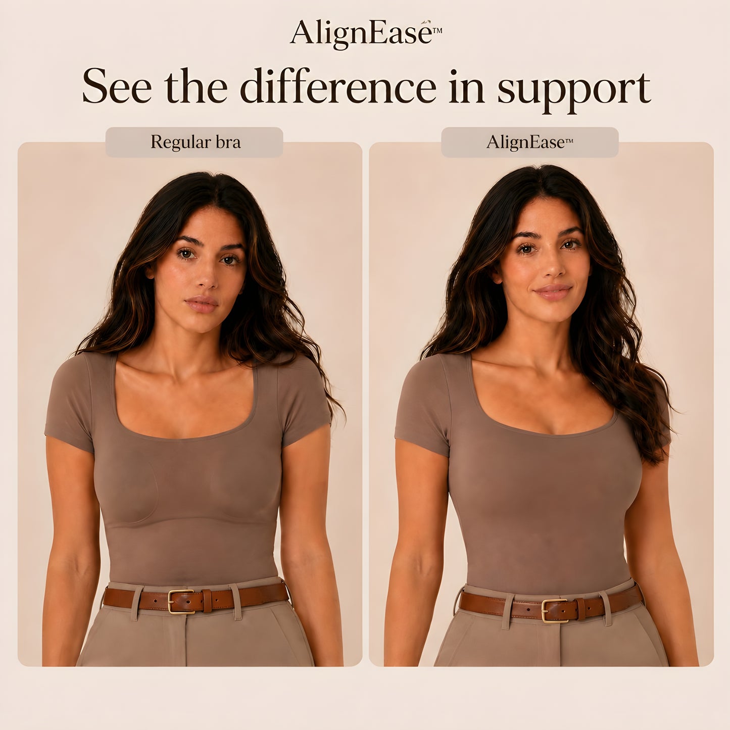 AlignEase™ Seamless Cross-Back Support Bra
