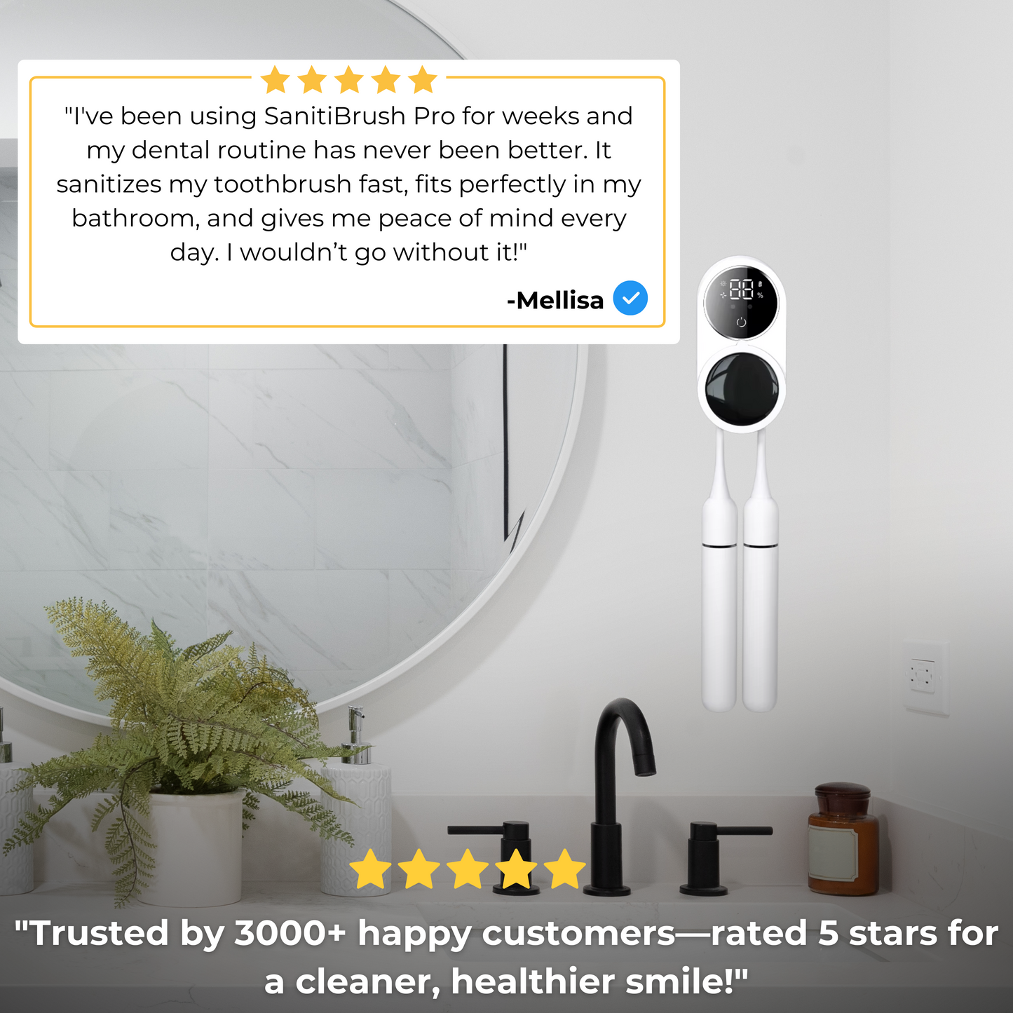 SanitiBrush Pro – UV Toothbrush Sanitizer & Holder | Portable Sterilizer