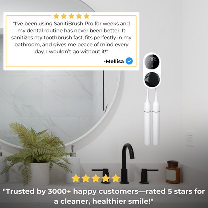 SanitiBrush Pro – UV Toothbrush Sanitizer & Holder | Portable Sterilizer
