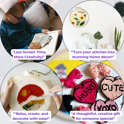 Thread & Bloom Floral Punch Needle Kit